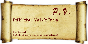 Péchy Valéria névjegykártya